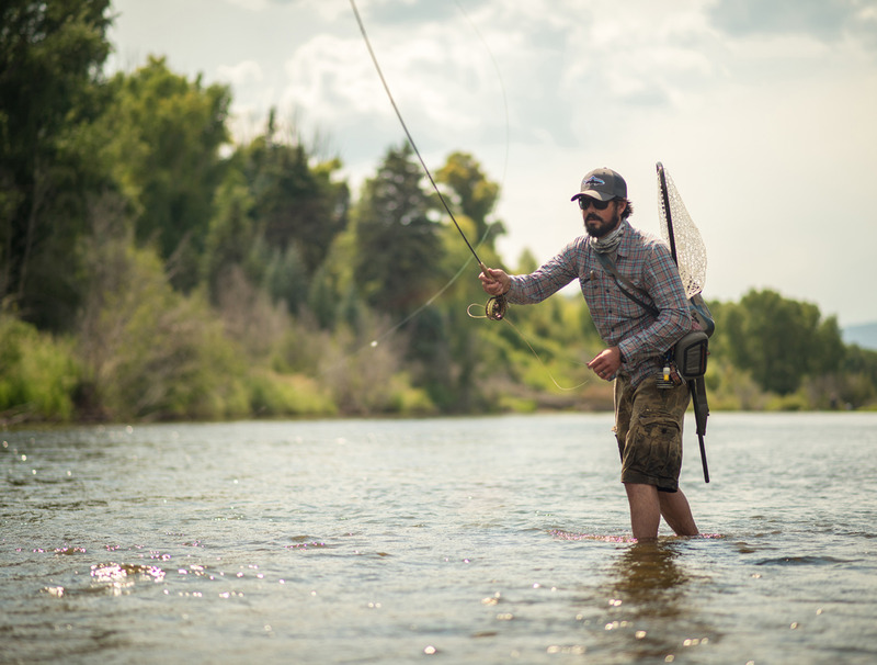 Paul Bruchez, one of the ranchers who advocated for the revitalization, fly-fishes on his family’s Reeder Creek Ranch. Photograph by Russ Schnitzer