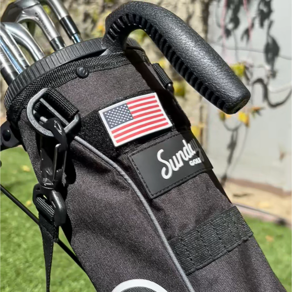 A video showing how golf bag patch can be attached to a golf bag