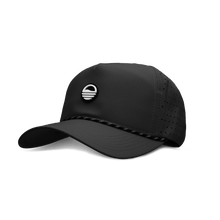 Front shot of black Porter Lite golf hat