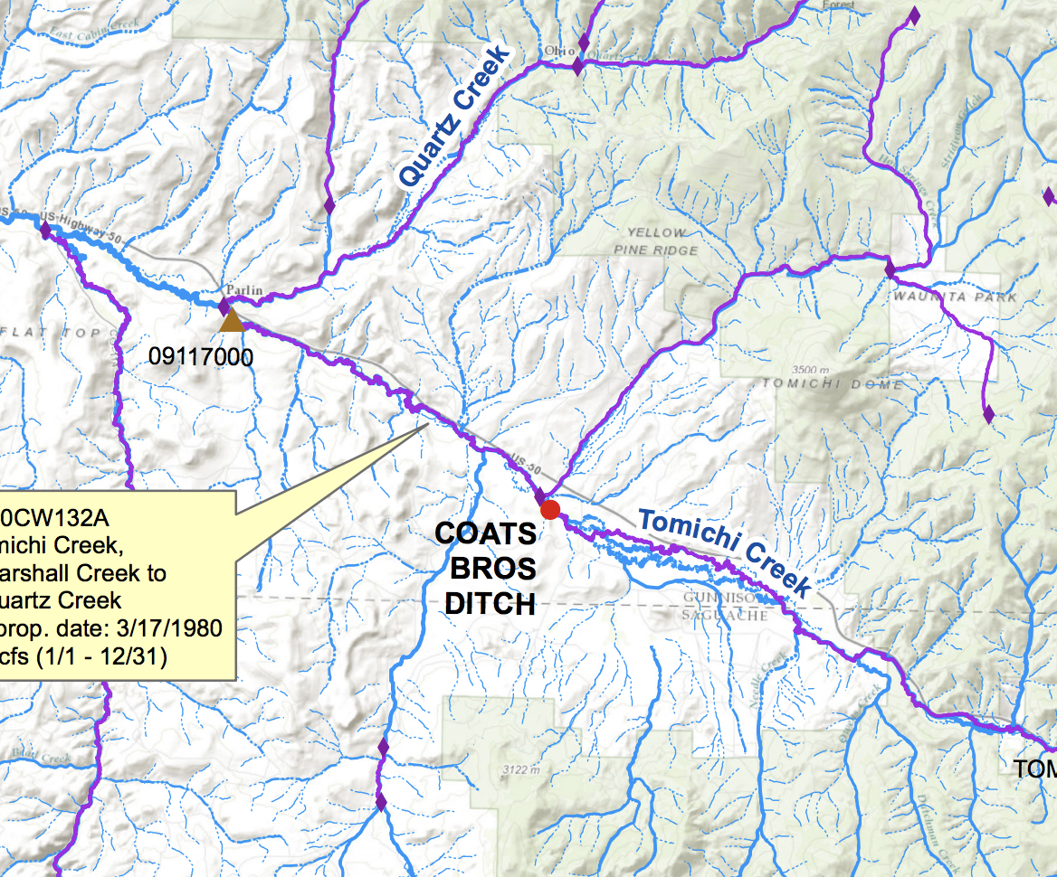 Coats Bros Ditch Map